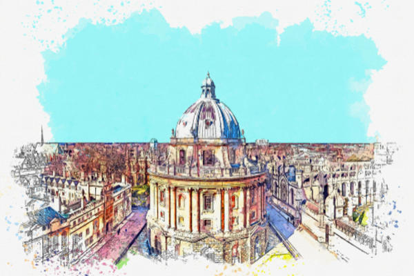 watercolour of the Radcliffe Camera